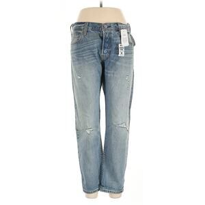 NWT LEVI’S 501 WHITE OAK, SELVEDGE DENIM JEANS, DISTRESSED Tapered Leg 31 X 32